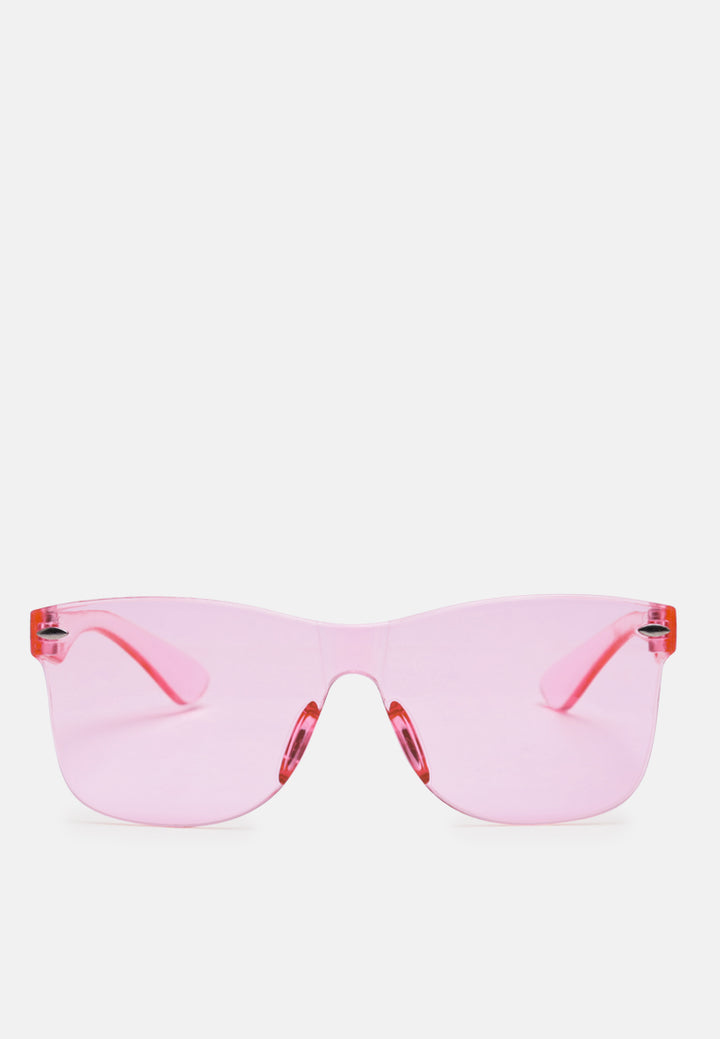 pop binge square frame sunglasses#color_pink