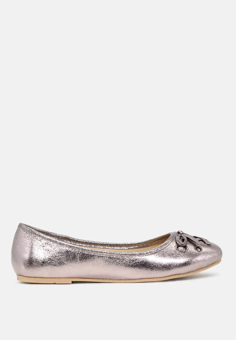 brittany ballerina flats with bow#color_dark-grey