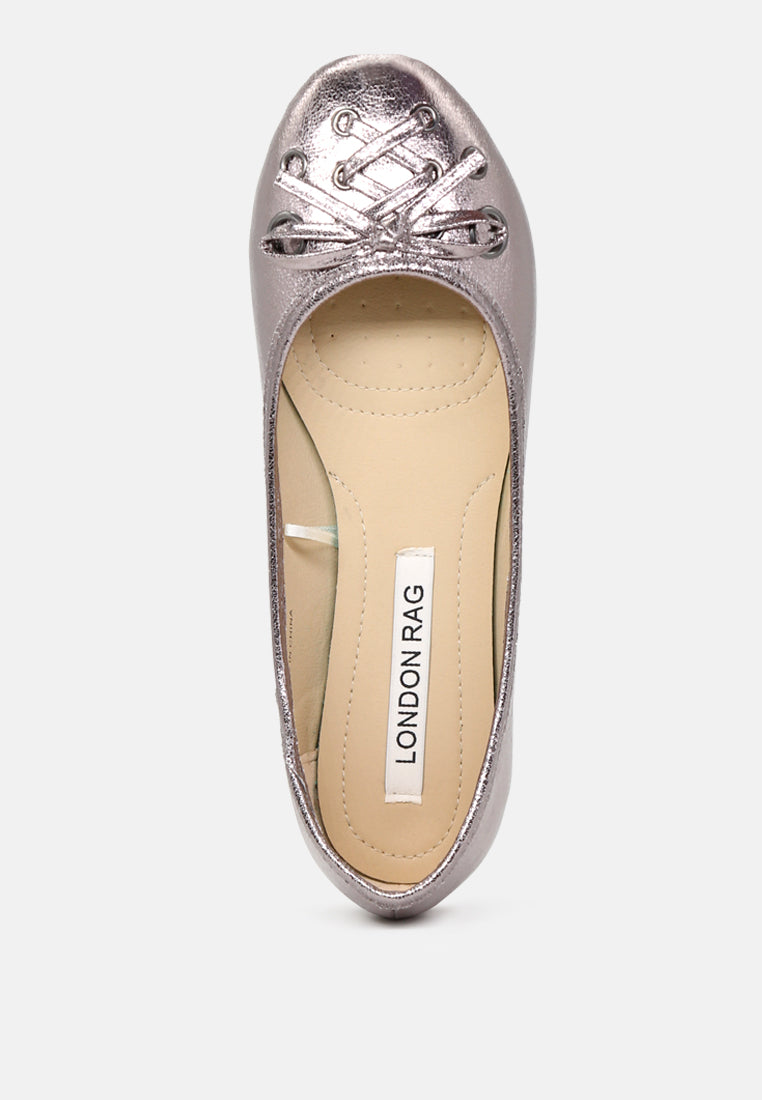 brittany ballerina flats with bow#color_dark-grey
