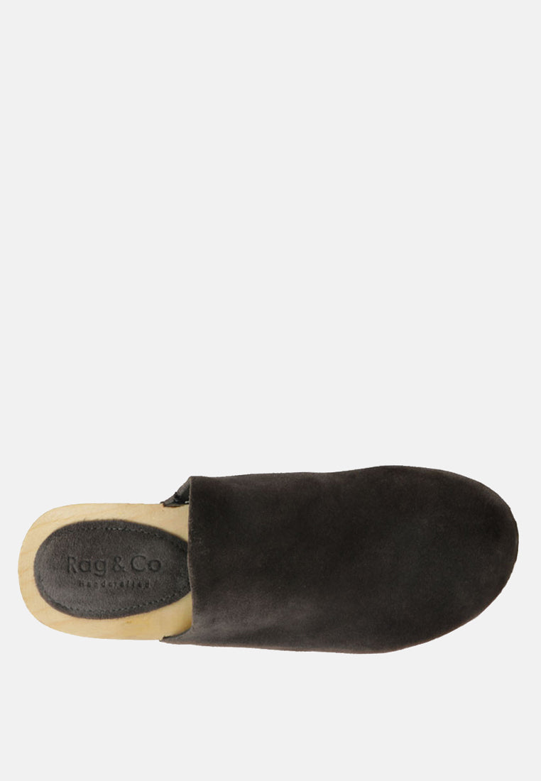 darcie suede clogs by ruw#color_grey