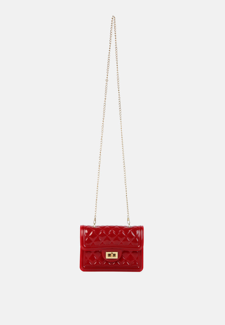 jelly quilted sling bag#color_burgundy