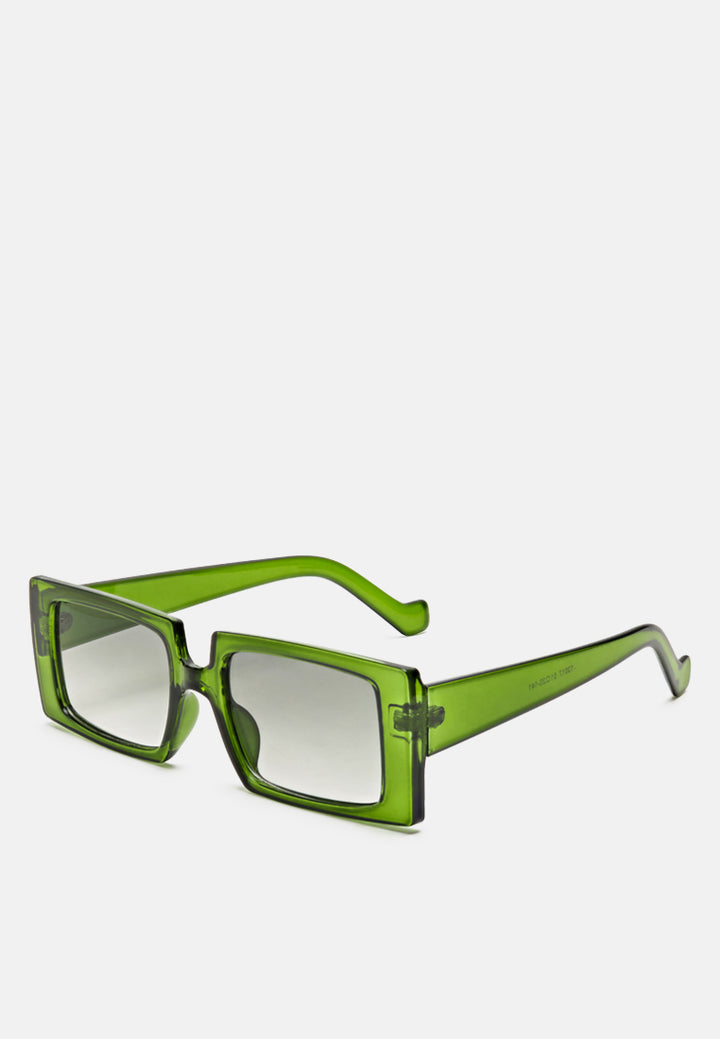 rectangular frame sunglasses#color_green