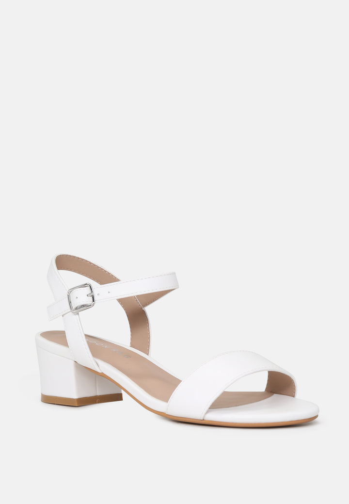 halley ankle strap low heel sandals#color_white