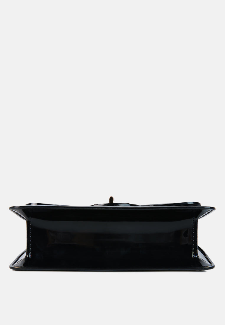 jelly quilted sling bag#color_black