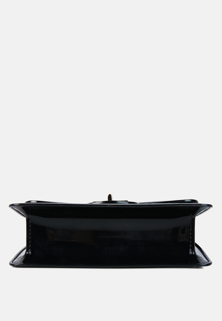 jelly quilted sling bag#color_black