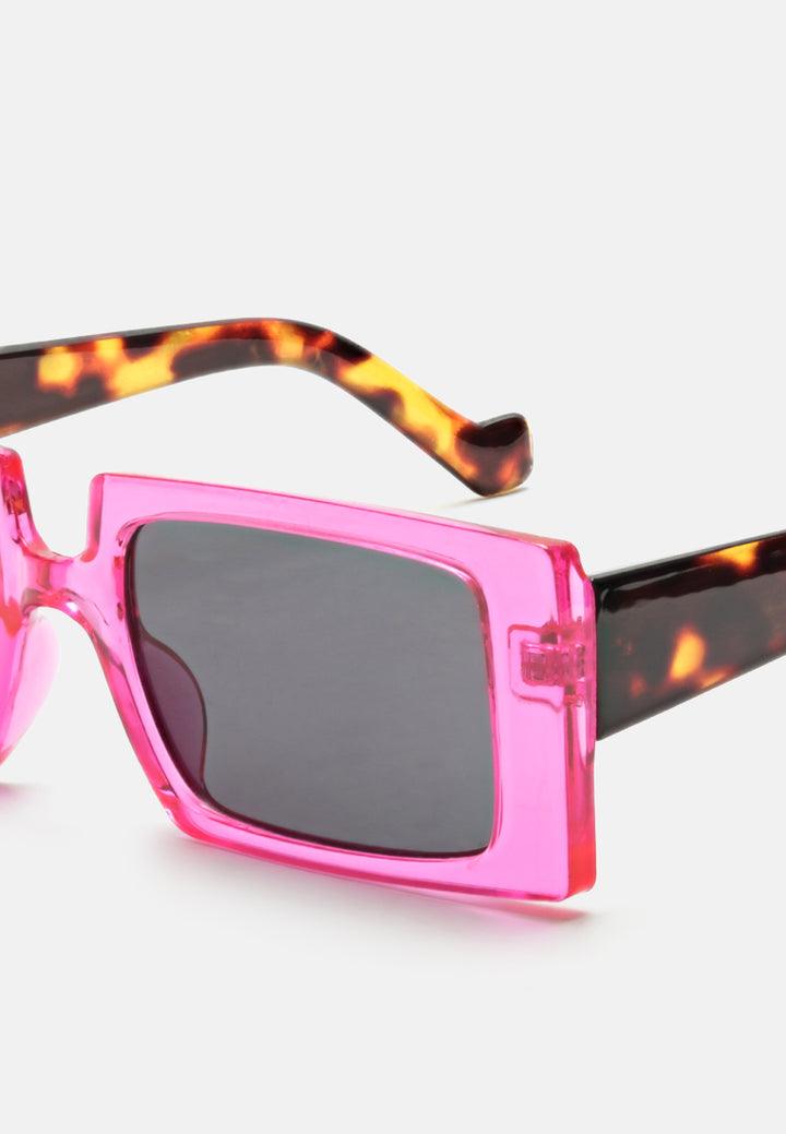rectangular frame sunglasses#color_pink
