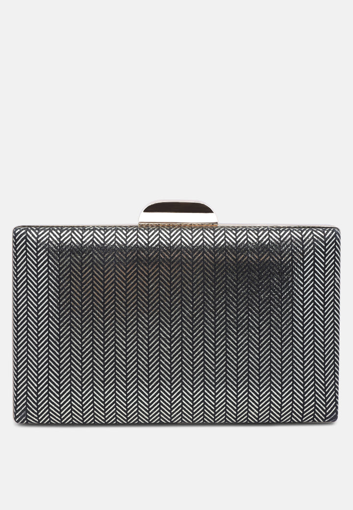 metallic shimmer clutch bag#color_dark-grey