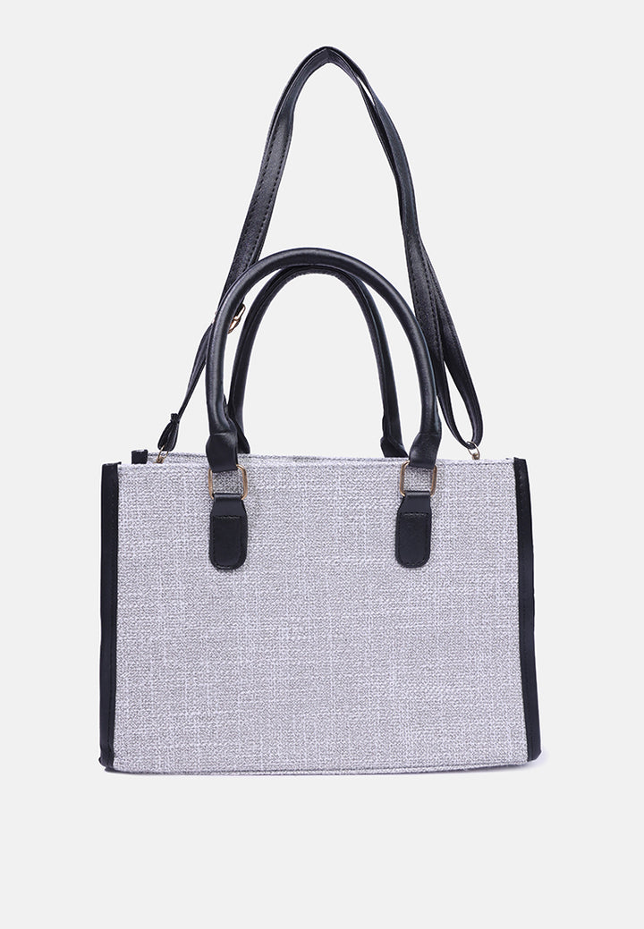 microfiber slogan tote bag#color_grey