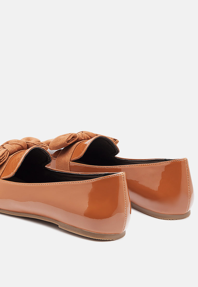 pecan pie casual walking bow loafers#color_tan