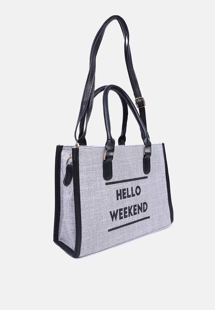 microfiber slogan tote bag#color_grey