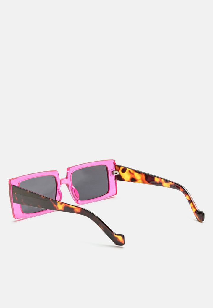 rectangular frame sunglasses#color_pink