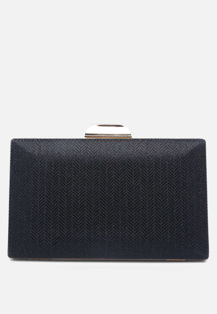 metallic shimmer clutch bag#color_black