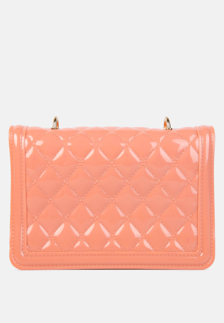 jelly quilted sling bag#color_pink