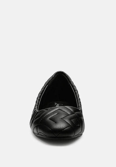 janice quilted ballerina flats#color_black
