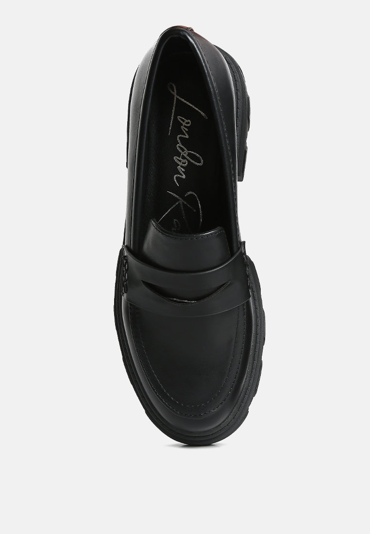 kyro wagon platform heel loafers#color_black