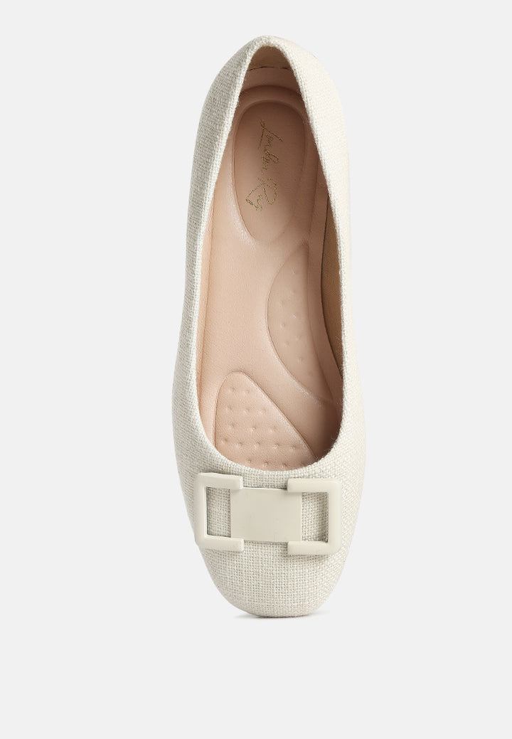 nek embellished flat ballerinas by ruw#color_off white