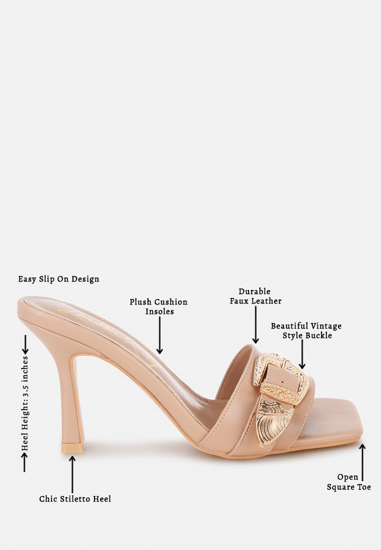 Tacones de aguja con correa y hebilla Marais#color_beige_smooth