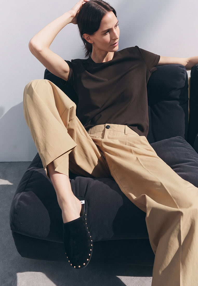 corbera studs embellished flat mules#color_black