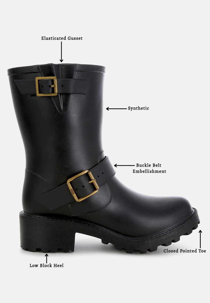 harness detail calf boots by ruw color_black