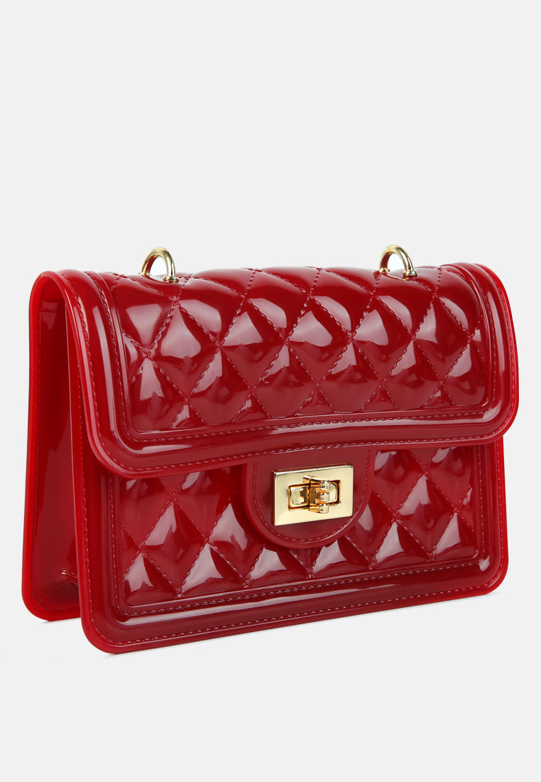 jelly quilted sling bag#color_burgundy