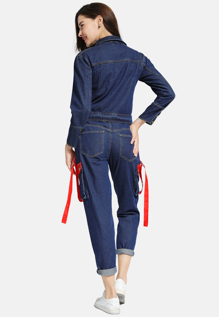 straight cut 7 pocket jeans#color_blue