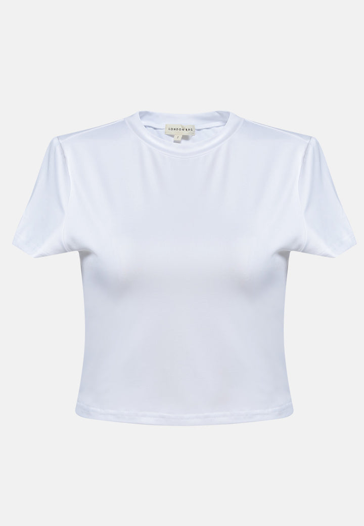 casual line crew neck solid top by ruw#color_white