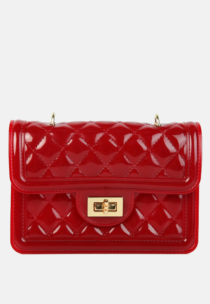 jelly quilted sling bag#color_burgundy