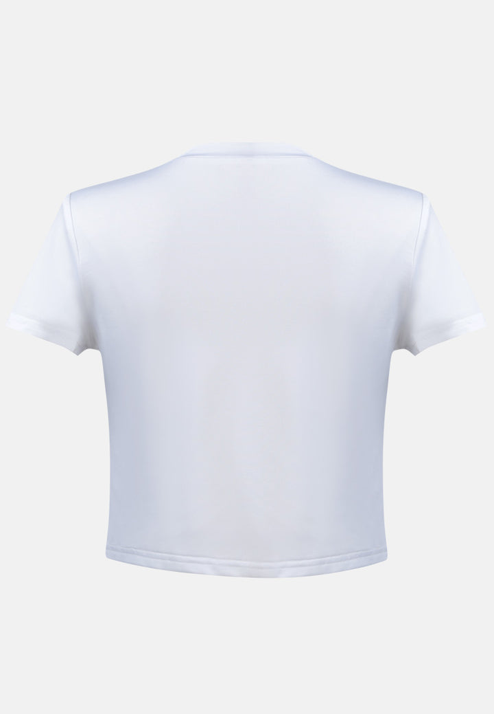 casual line crew neck solid top by ruw#color_white