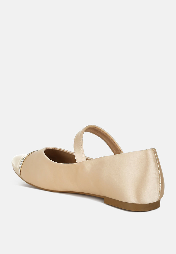 albi patent toe cap satin mary jane#color_gold