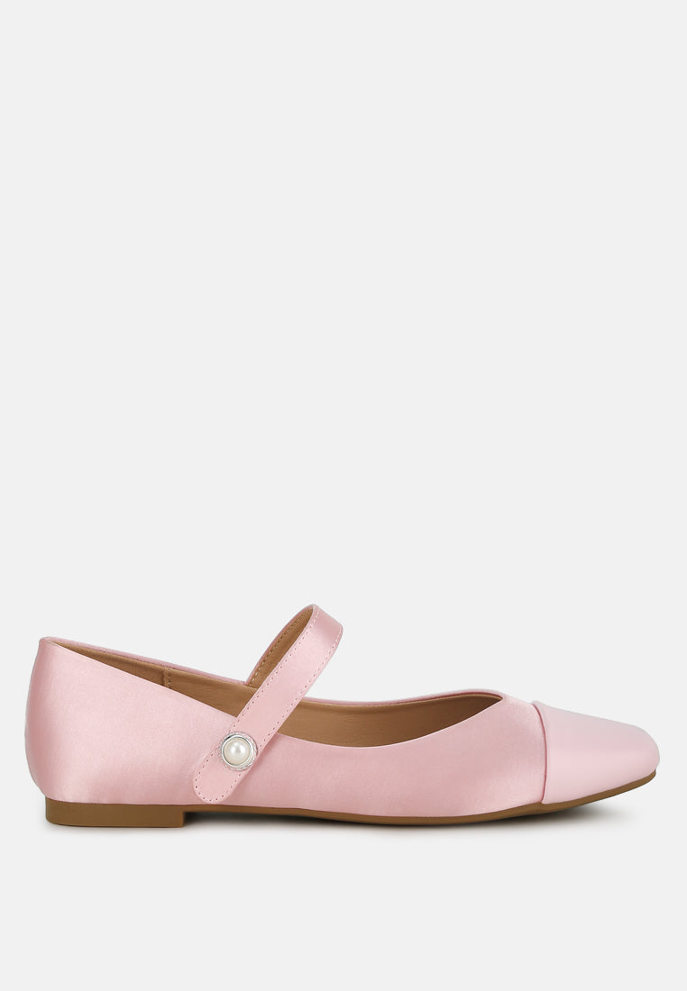 albi patent toe cap satin mary jane#color_pink