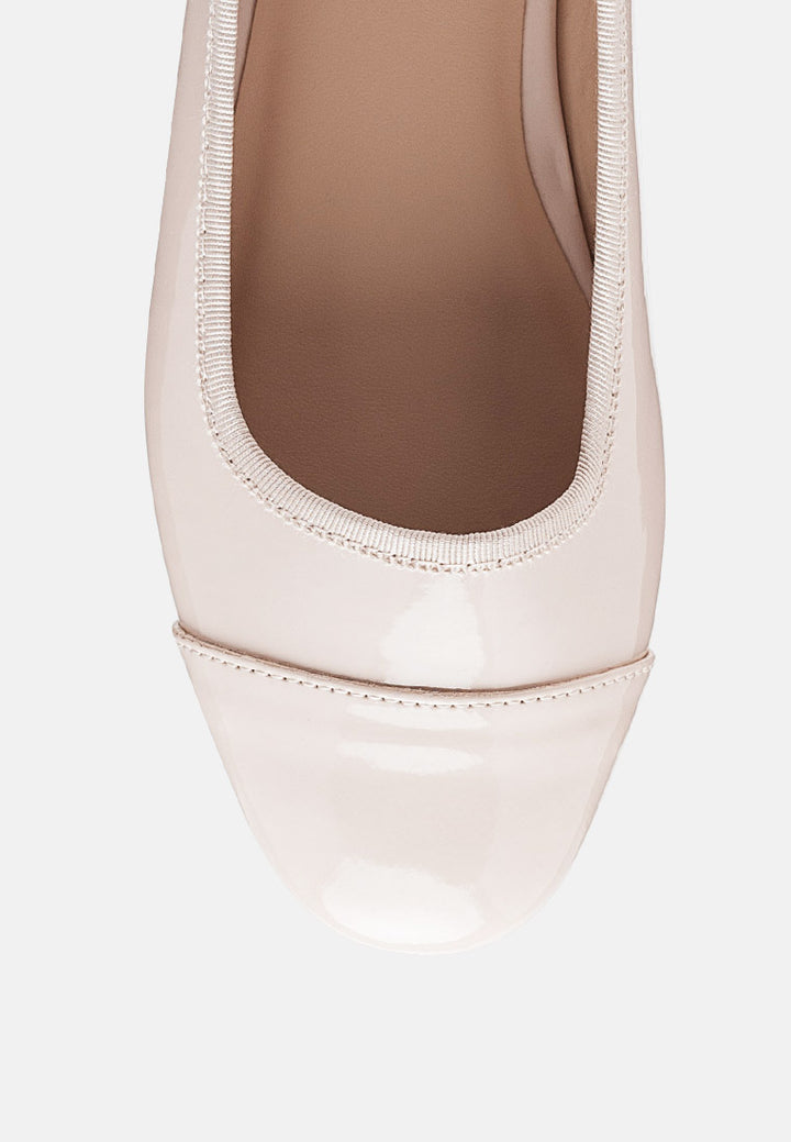 camella round toe ballerina flat shoes#color_latte