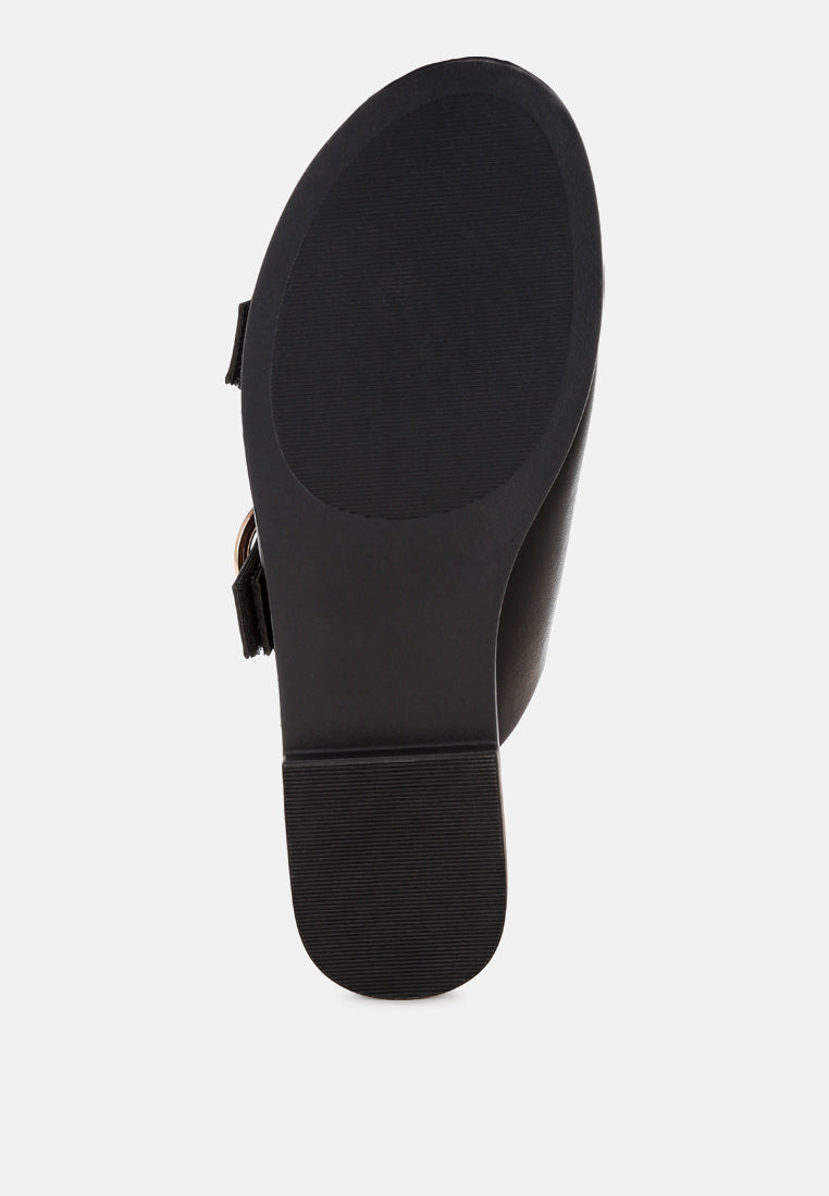 amahi dual strap slip-on flats by ft#color_black