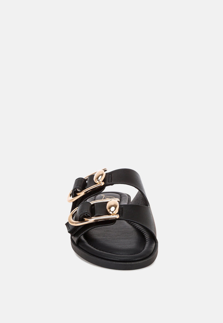 amahi dual strap slip-on flats by ft#color_black