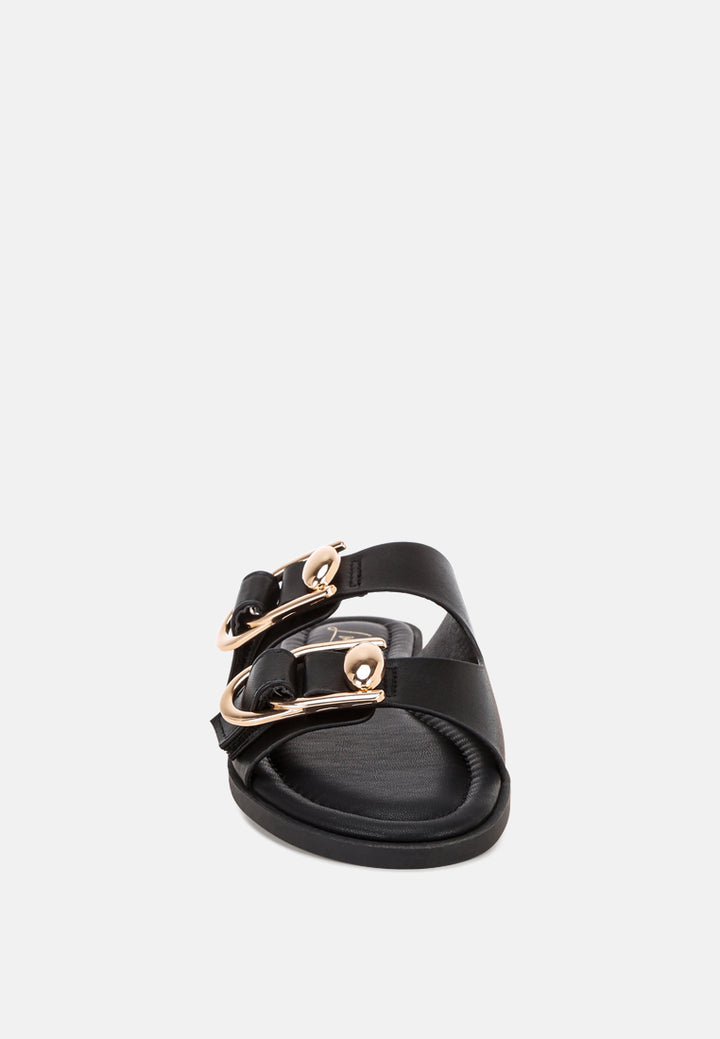 amahi dual strap slip-on flats by ft#color_black