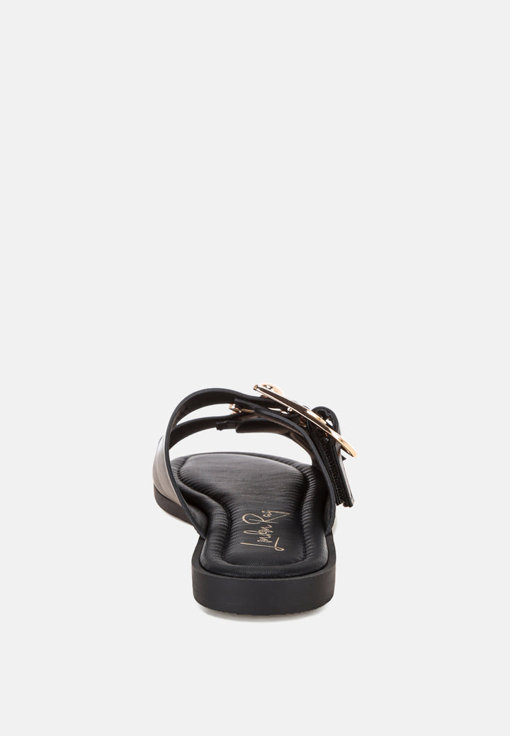 amahi dual strap slip-on flats by ft#color_black