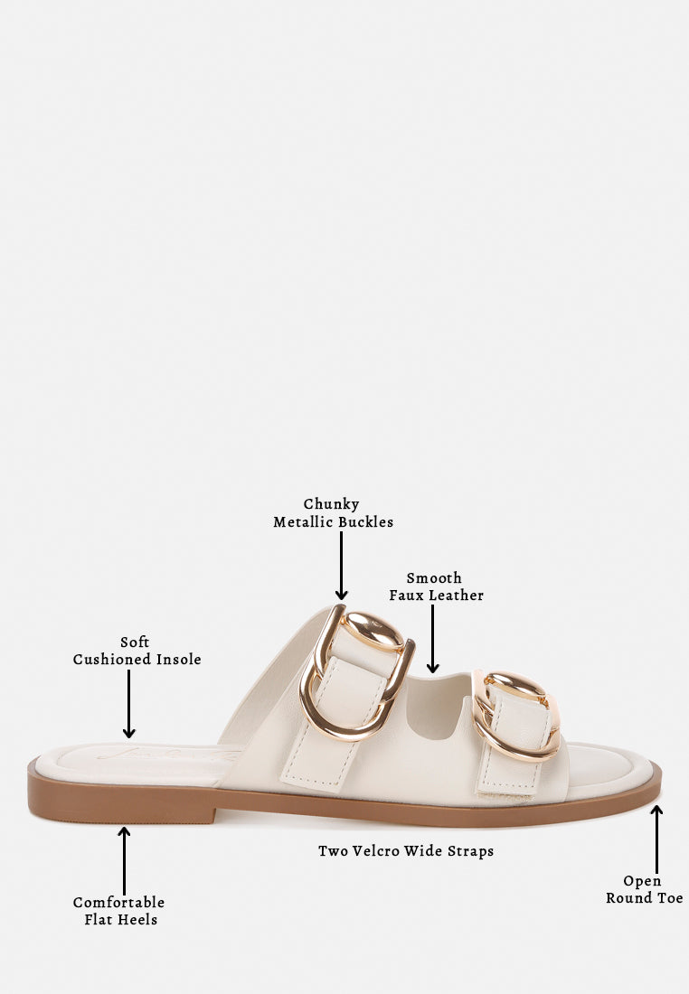 amahi dual strap slip-on flats#color_stone-faux-leather