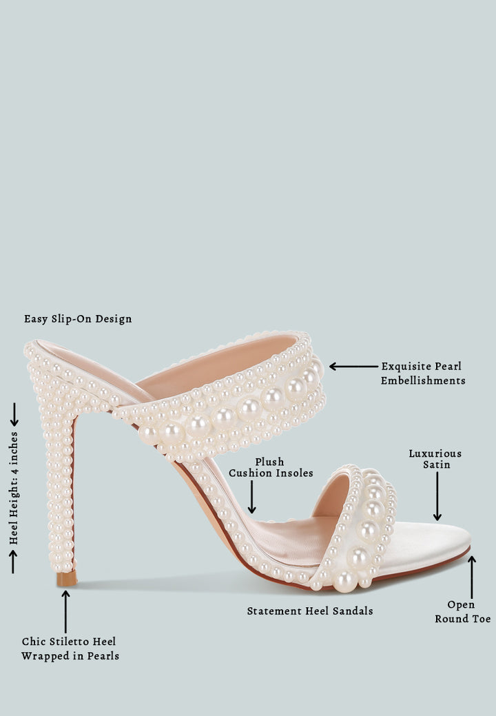 ambrin pearl embellished slip on stiletto heels#color_white