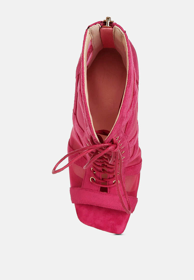 anarki mesh lace-up ankle boots#color_fuchsia