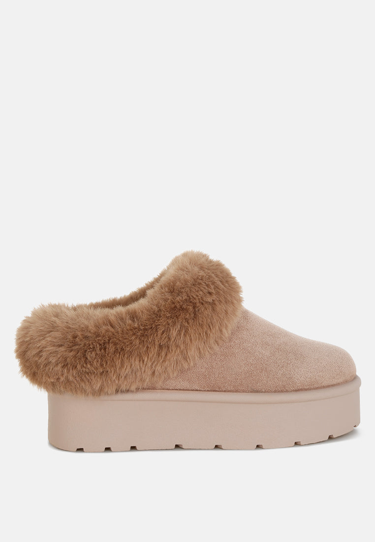 aniso faux fur slip on snow boots#color_taupe