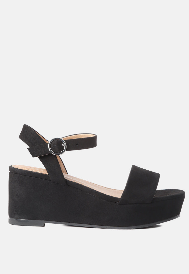 ankle strap wedge sandals#color_black