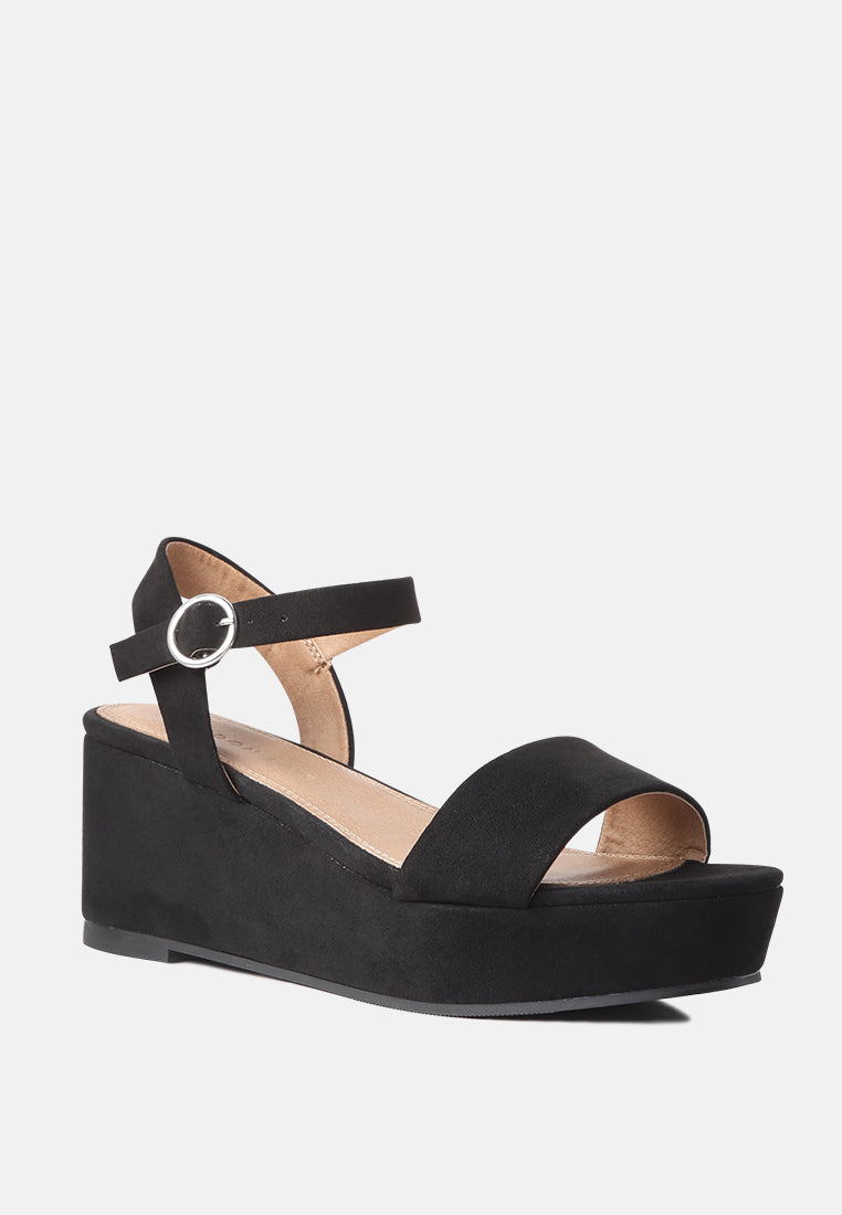 ankle strap wedge sandals#color_black