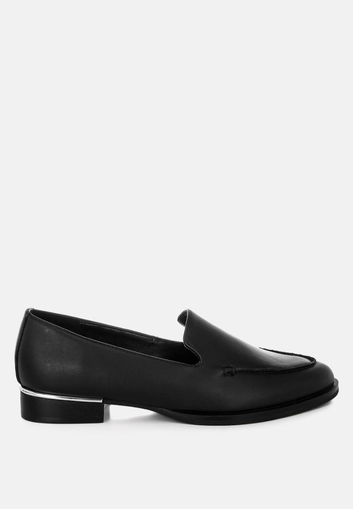 anna suede leather loafers#color_black