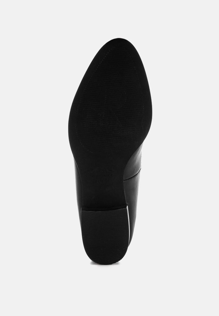 anna suede leather loafers#color_black