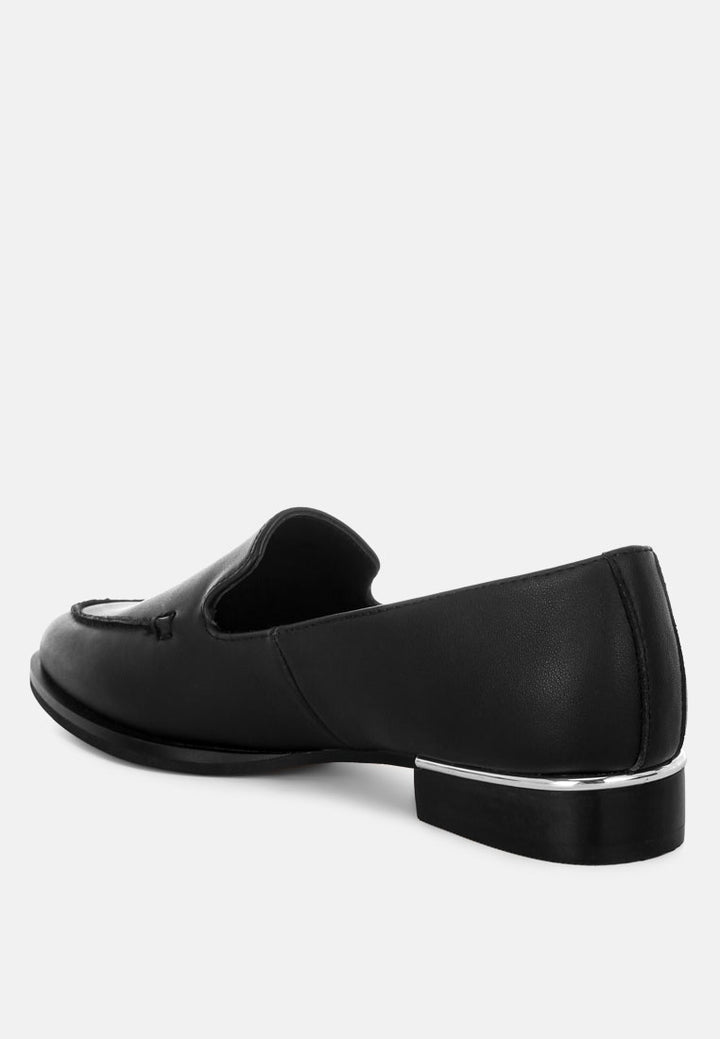 anna suede leather loafers#color_black
