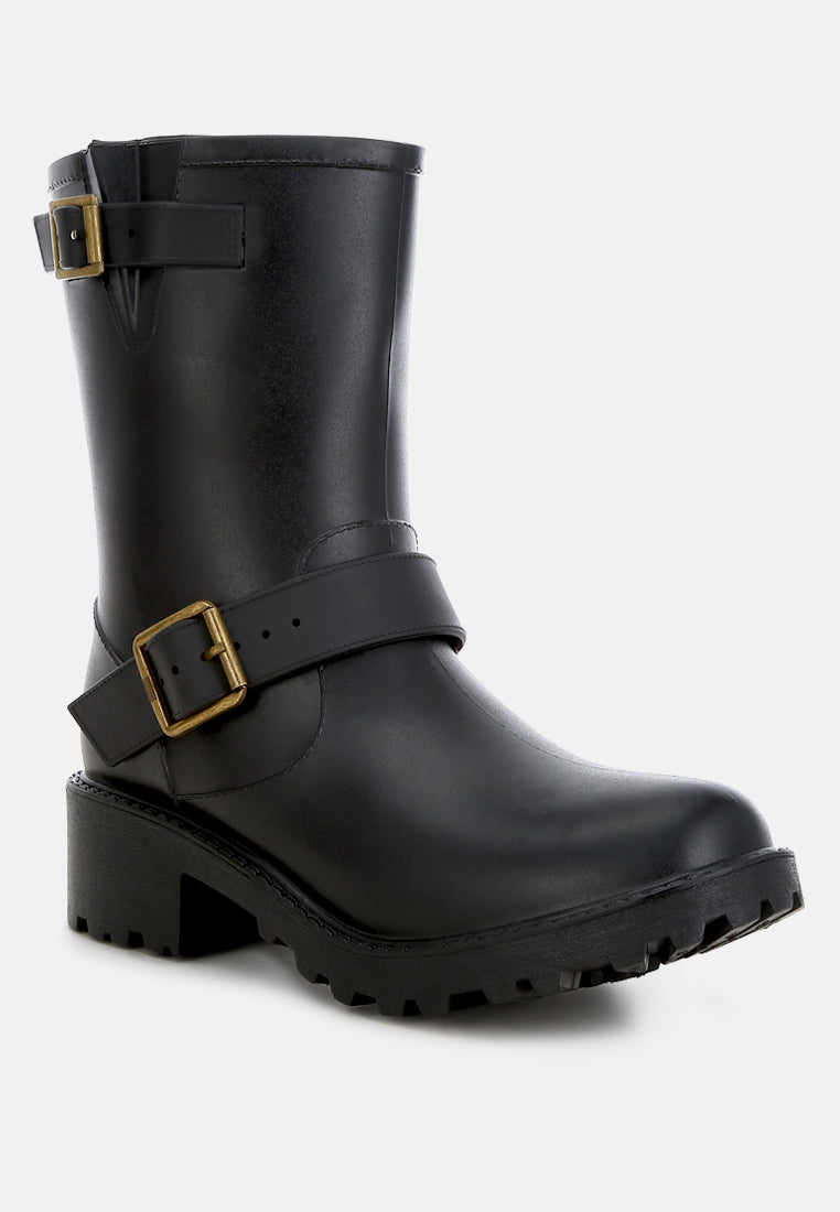 harness detail rain boots by mode#color_black