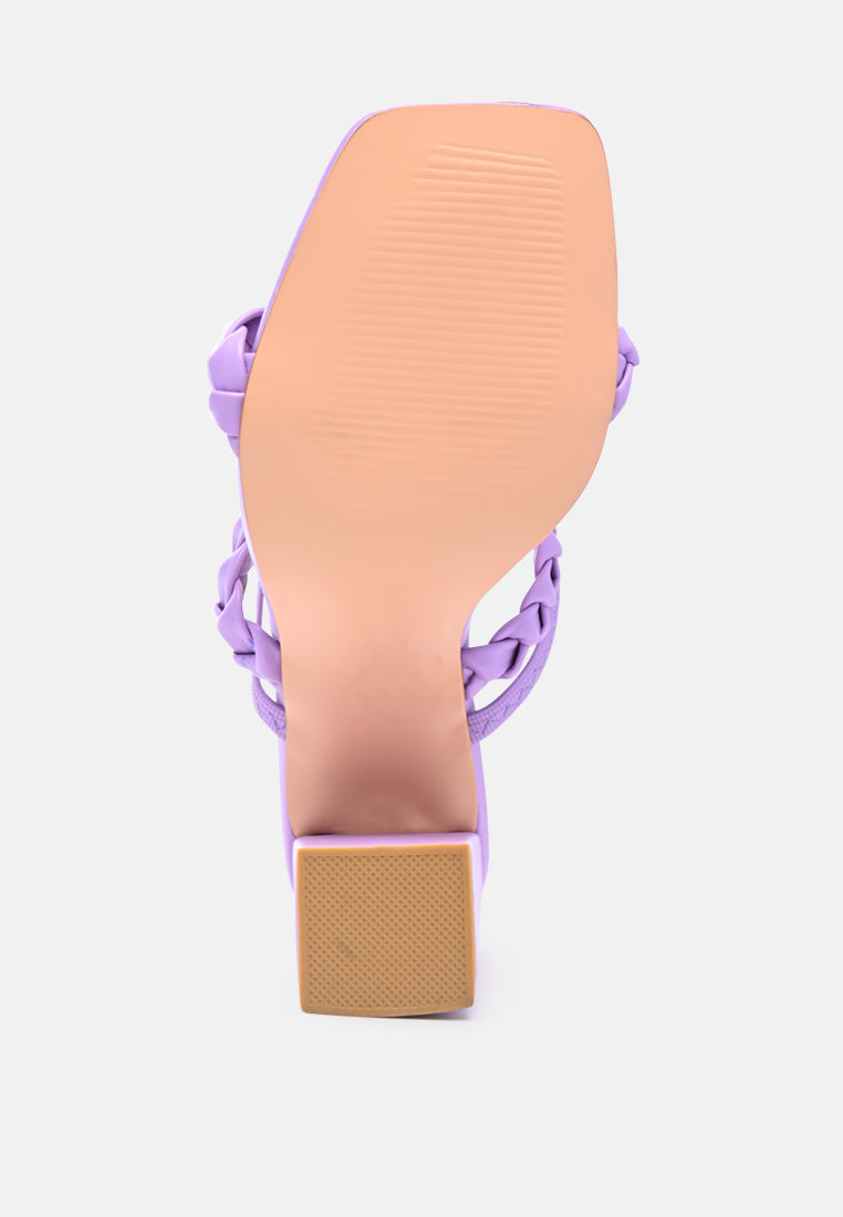 arnie braided block heel slider sandals#color_purple