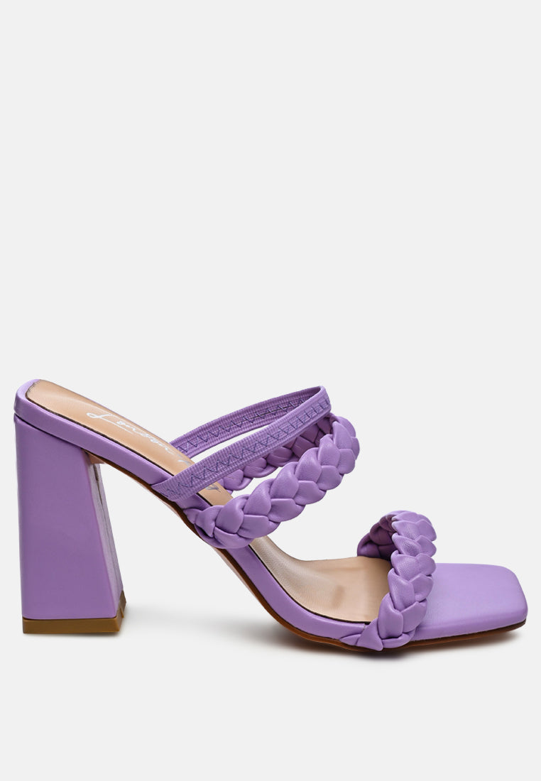 arnie ddual braided strap block heel sandals by ruw#color_purple