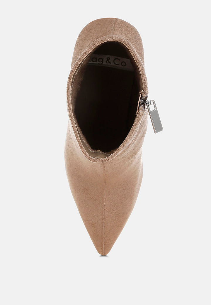 botas asagao con tiras de diamantes y pedrería#color_beige