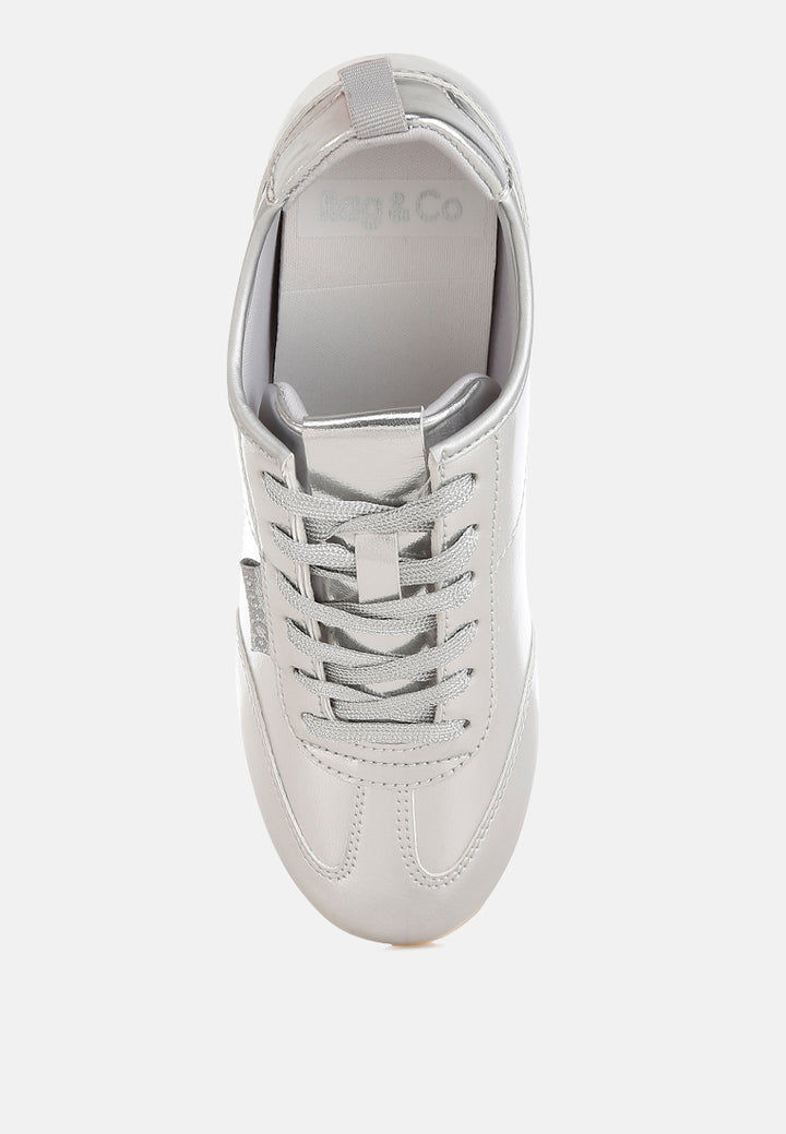 Zapatillas astylos metalizadas de piel sintética#color_silver