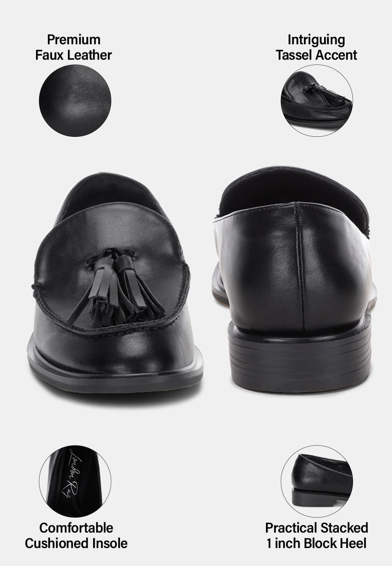 tassel detail loafers by ft#color_black